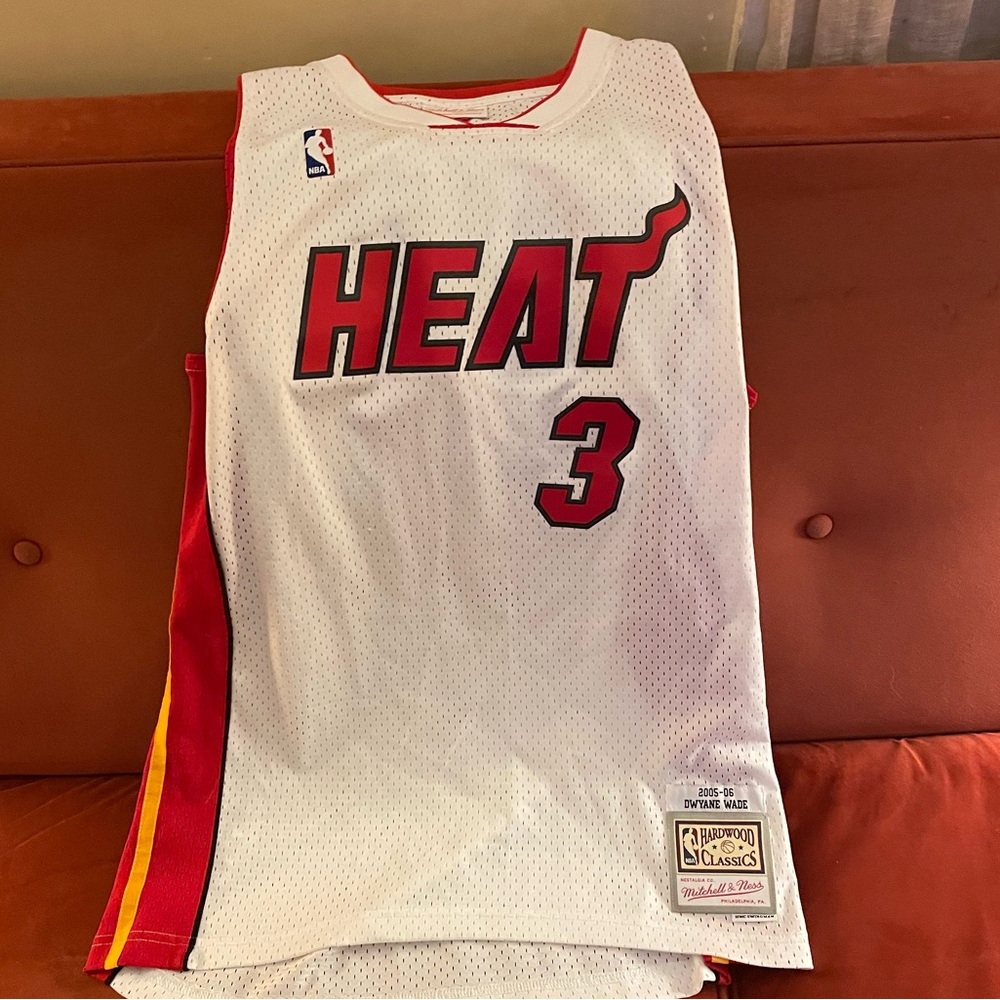 Dwayne Wade Mitchell and Ness Heat Jersey